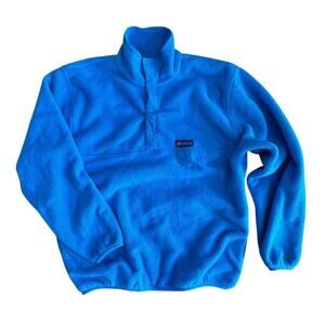 GAP x Mens Womens Vintage Inspired Blue Half Zip Fleece Sweater l Size M